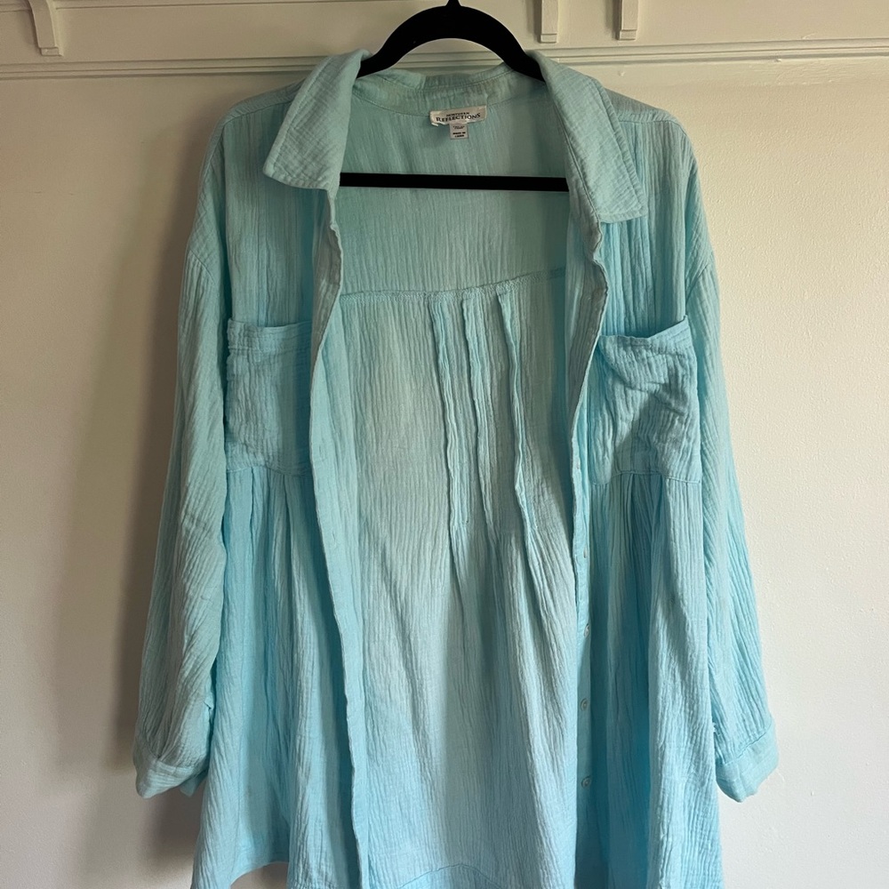 Northern Reflections Aqua Shirt